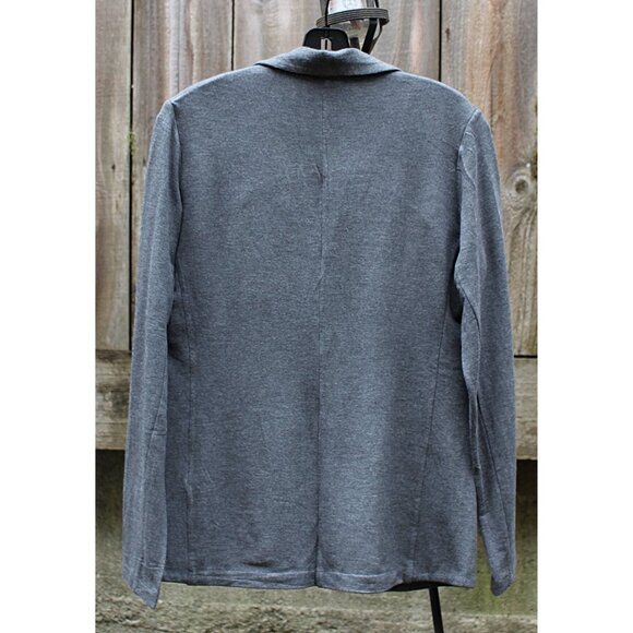 Majestic Filatures - sz 4 - L or XL - Soft Touch One Button Blazer, Grey - Picture 3 of 9